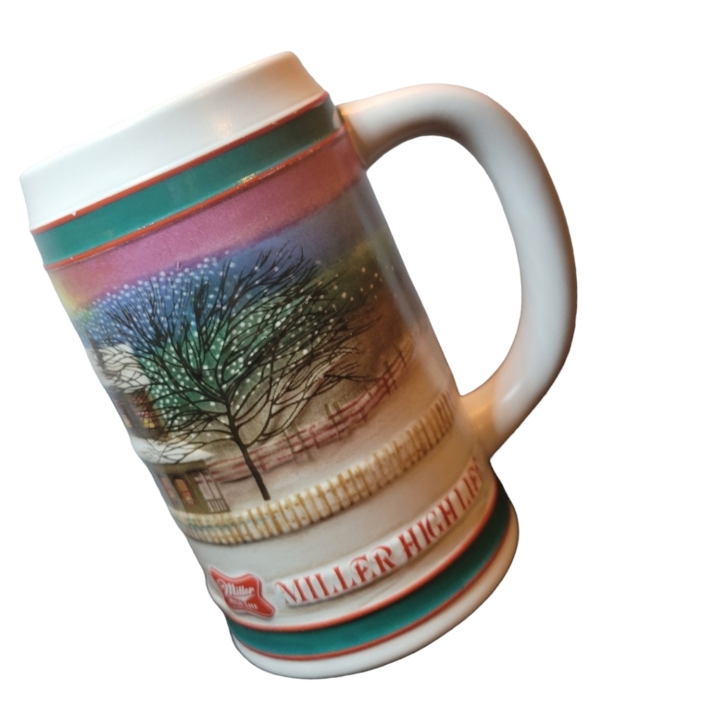Miller High Life The Best of Holiday Traditions Ceramic Beer Stein Christmas Mug